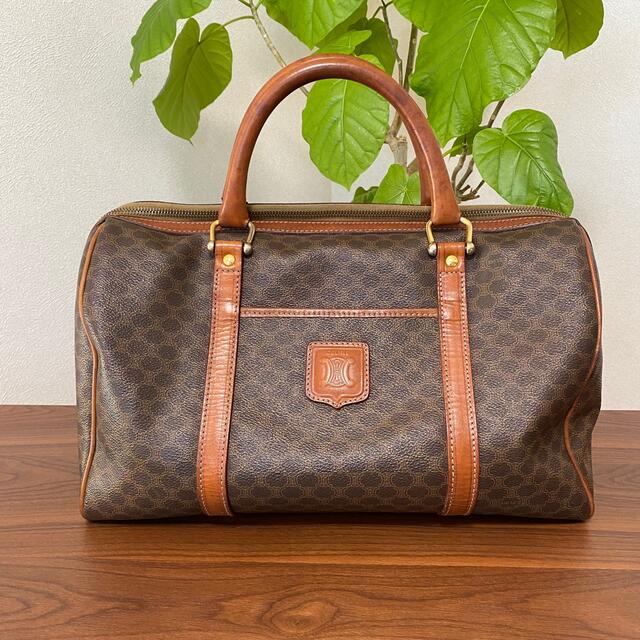 CELINE セリーヌ マカダム ボストン ハンド バッグ-