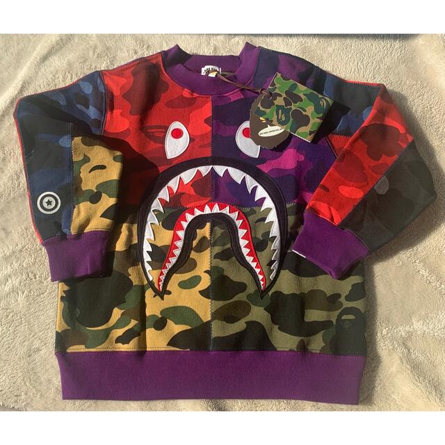 【A BATHING APE /アベイシングエイプ】新品キッズトレーナーマルチ