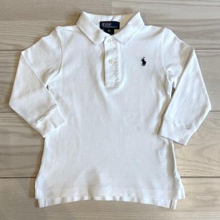 ポロラルフローレン(POLO RALPH LAUREN)のポロラルフローレン　ポロシャツ　長袖　90 白　(Tシャツ/カットソー)