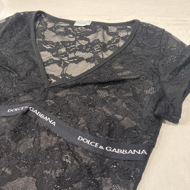 DOLCE&GABBANA(ドルチェアンドガッバーナ)の値下げ‼️ドルチェ&ガッバーナ　美品レーストップス レディースのトップス(Tシャツ(半袖/袖なし))の商品写真