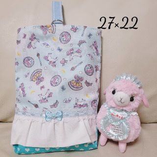 brユニコーン×blue 上履き入れ ハンドメイド 女の子(シューズバッグ)