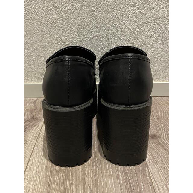 厚底 ヒール ローファー 黒 レディースの靴/シューズ(スニーカー)の商品写真