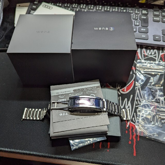 SONY(ソニー)のwena3 シルバー ロレックス用　フラッシュエンド？　20mm  22mm対応 メンズの時計(金属ベルト)の商品写真