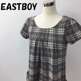 イーストボーイ(EASTBOY)の【人気】イーストボーイ チェック柄 半袖 ワンピース 新品タグ付き サイズ11(ミニワンピース)