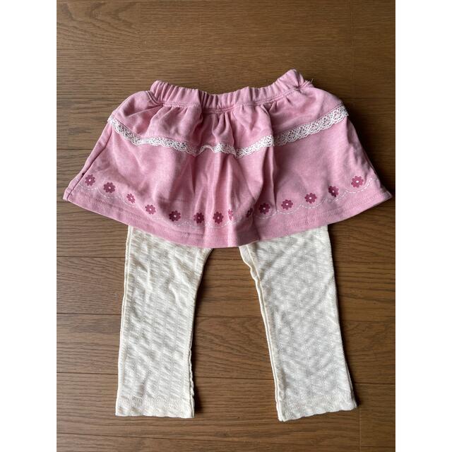 【みゃん様専用】95サイズ　スカッツ　パンツ付き　スカート　薄手　ピンク　 キッズ/ベビー/マタニティのキッズ服女の子用(90cm~)(スカート)の商品写真