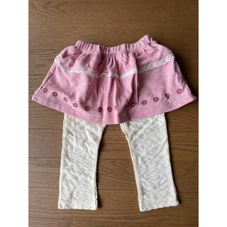 【みゃん様専用】95サイズ　スカッツ　パンツ付き　スカート　薄手　ピンク　(スカート)