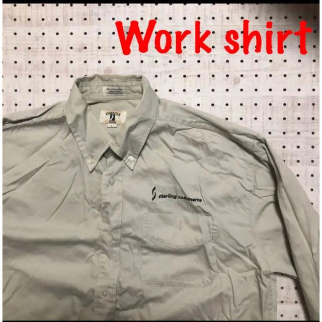 U.S-159 ワークシャツ　企業名刺繍　長袖シャツ メンズのトップス(シャツ)の商品写真