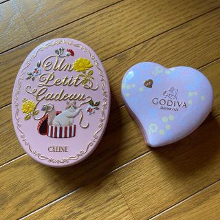 モロゾフ(モロゾフ)のGODIVA モロゾフ　缶　空き缶(小物入れ)