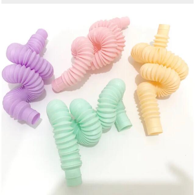 新品　ポップチューブ　pop tube 6色セット　14×2㎝　2セット キッズ/ベビー/マタニティのおもちゃ(知育玩具)の商品写真
