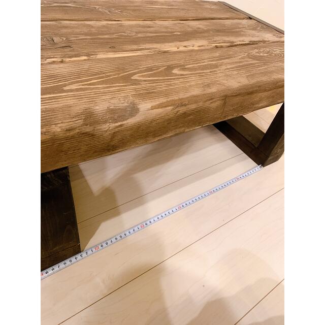 足場板テーブル　ローテーブル　男前テーブル　折り畳みテーブル インテリア/住まい/日用品の机/テーブル(ローテーブル)の商品写真