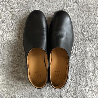 que shoes plain キューシューズ ブラック L(ローファー/革靴)