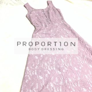 プロポーションボディドレッシング(PROPORTION BODY DRESSING)のプロポーションドレッシング　ノースリーブ　レースワンピース　ピンク(ロングワンピース/マキシワンピース)