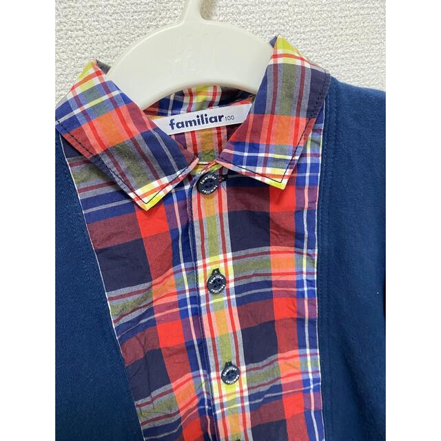 familiar(ファミリア)のfamiliar チェック柄　2wayトップス キッズ/ベビー/マタニティのキッズ服男の子用(90cm~)(Tシャツ/カットソー)の商品写真