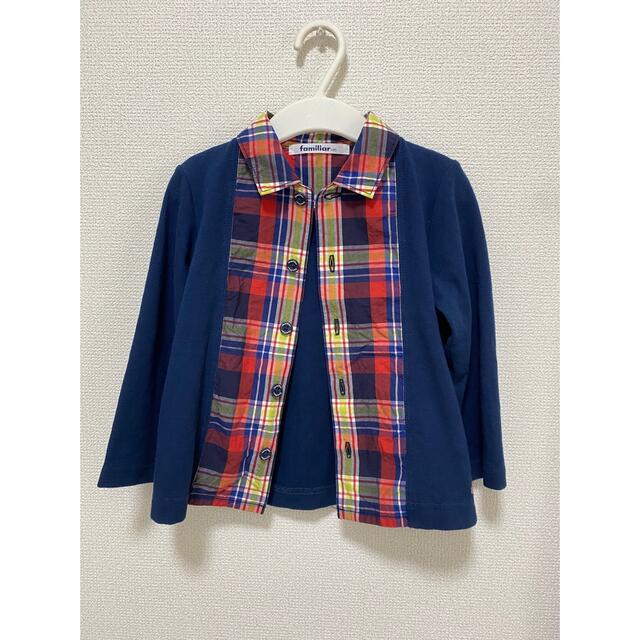 familiar(ファミリア)のfamiliar チェック柄　2wayトップス キッズ/ベビー/マタニティのキッズ服男の子用(90cm~)(Tシャツ/カットソー)の商品写真