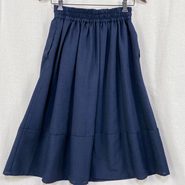 BLISS POINT(ブリスポイント)の【BLISS POINT☆超美品】ネイビーのシンプル可愛いスカート レディースのスカート(ひざ丈スカート)の商品写真