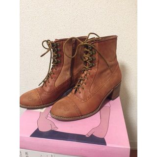 ジェフリーキャンベル(JEFFREY CAMPBELL)のジェフリーキャンベル37 23.5 ストレートチップレースアップショートブーツ(ブーツ)