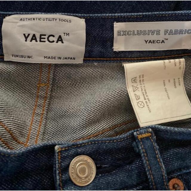 YAECA(ヤエカ)のYAECA ヤエカ　デニム　SIZE 30 MODEL 9-13W インディゴ レディースのパンツ(デニム/ジーンズ)の商品写真