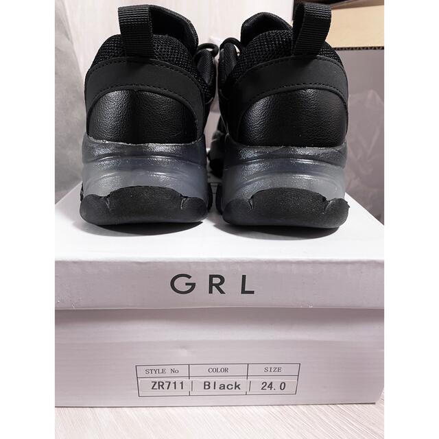 GRL(グレイル)のグレイル　GRL クリアソールダッドスニーカー　ブラック　24.0 レディースの靴/シューズ(スニーカー)の商品写真