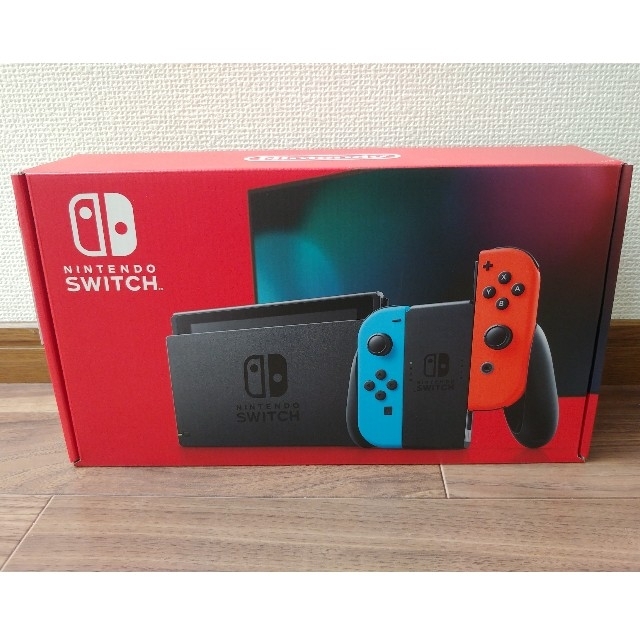 Nintendo Switch JOY-CON(L) ネオンブルー/(R) ネオ エンタメ/ホビーのゲームソフト/ゲーム機本体(家庭用ゲーム機本体)の商品写真