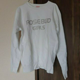 ローズバッド(ROSE BUD)のROSE BUD　ローズバッド　スウェット　白　ホワイト　トレーナー(トレーナー/スウェット)