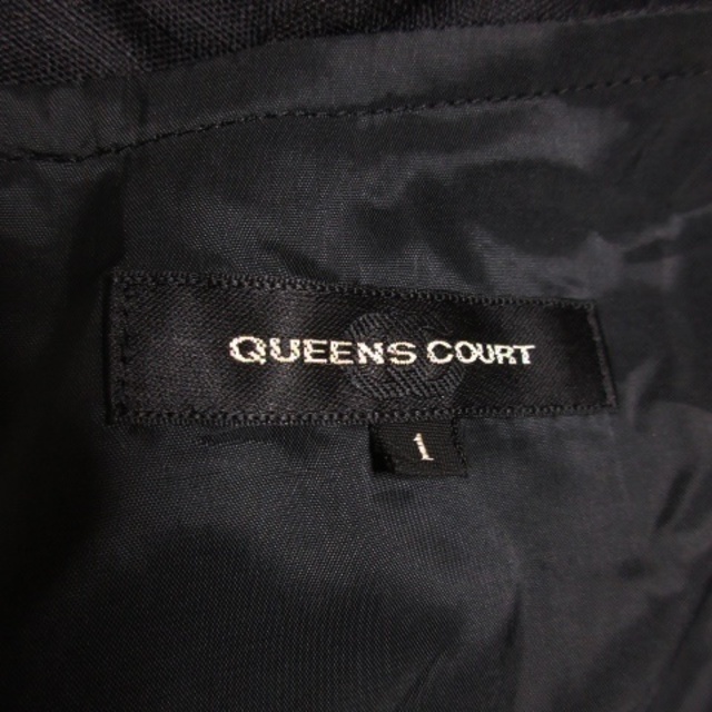 QUEENS COURT(クイーンズコート)のクイーンズコート QUEENS COURT ワンピース ミニ 半袖 1 黒 レディースのワンピース(ミニワンピース)の商品写真