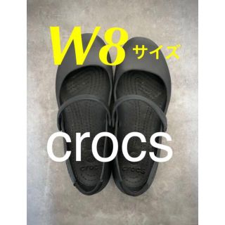 クロックス(crocs)のCrocs w8 クロックス サンダル　アリスワーク　ブラック(サンダル)