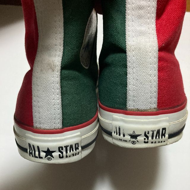 CONVERSE(コンバース)のコンバース オールスター グリーン×レッド　HI メンズの靴/シューズ(スニーカー)の商品写真