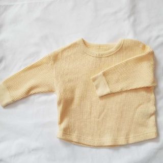 ユニクロ(UNIQLO)のユニクロ ワッフルトップス 80(シャツ/カットソー)