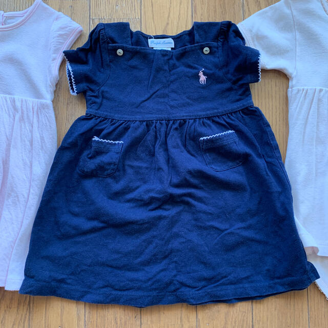 PETIT BATEAU(プチバトー)のワンピース3枚セット キッズ/ベビー/マタニティのベビー服(~85cm)(ワンピース)の商品写真