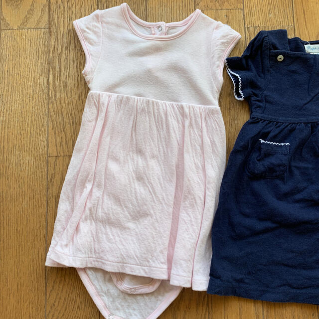 PETIT BATEAU(プチバトー)のワンピース3枚セット キッズ/ベビー/マタニティのベビー服(~85cm)(ワンピース)の商品写真