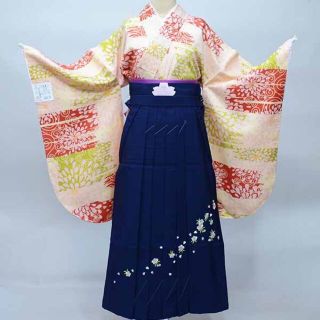 袴フルセット ジュニア用へ直し 135～150cm 袴変更可能 NO36878(和服/着物)