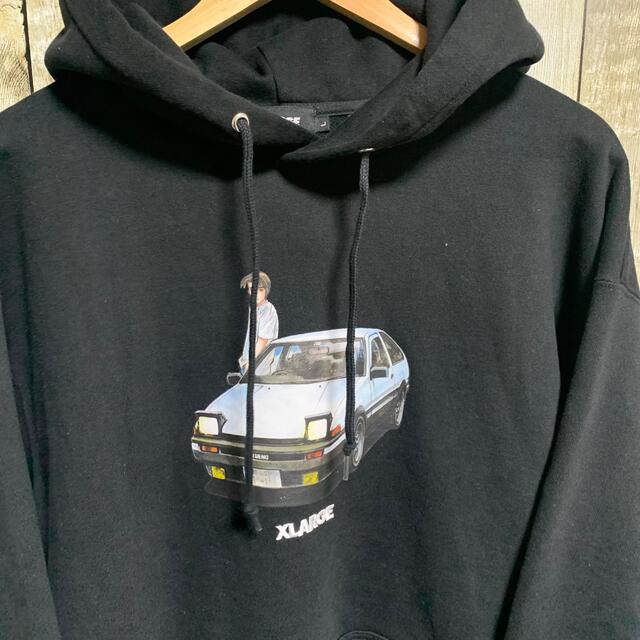 エクストララージx頭文字D パーカー コラボ セール激安商品 新品 X-LARGE エクストララージ 頭文字D コラボ パーカー ブラック L パーカー