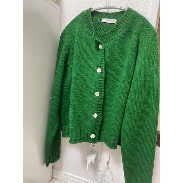 ZARA - nugu グリーンカーディガン クロップド ウールの通販 by ZARA - nugu グリーンカーディガン クロップド ウールの通販 by