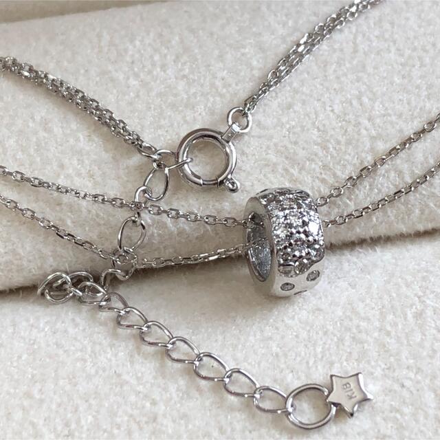 STAR JEWELRY(スタージュエリー)の専用　STAR JEWELRY✨K18WG×D0.18ct✨ネックレス レディースのアクセサリー(ネックレス)の商品写真