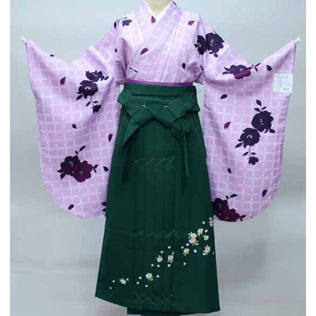 激安大特価！ 袴フルセット NO36882 袴変更可能 135～150cm ジュニア用へ直し 和服+着物