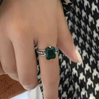 green stone vintage ring(リング(指輪))