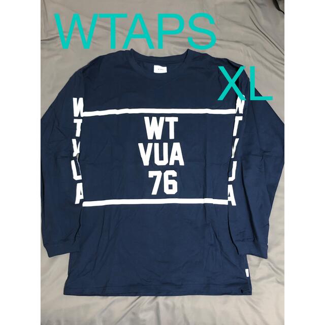 トップスXL wtaps ロンT  Tシャツ　ネイビー　4
