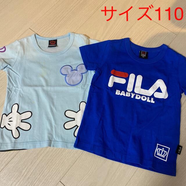 BABYDOLL(ベビードール)の再値下げ ベビド Tシャツ 男の子 サイズ110 2枚 キッズ/ベビー/マタニティのキッズ服男の子用(90cm~)(Tシャツ/カットソー)の商品写真