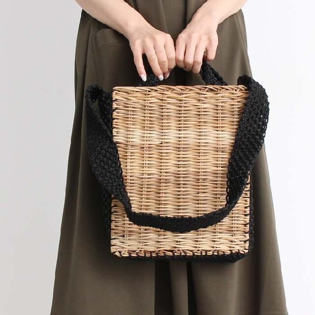 信頼 JOURNAL STANDARD 未使用 アースメイド ラタン マクラメ かごバッグ - かごバッグ/ストローバッグ - covid19