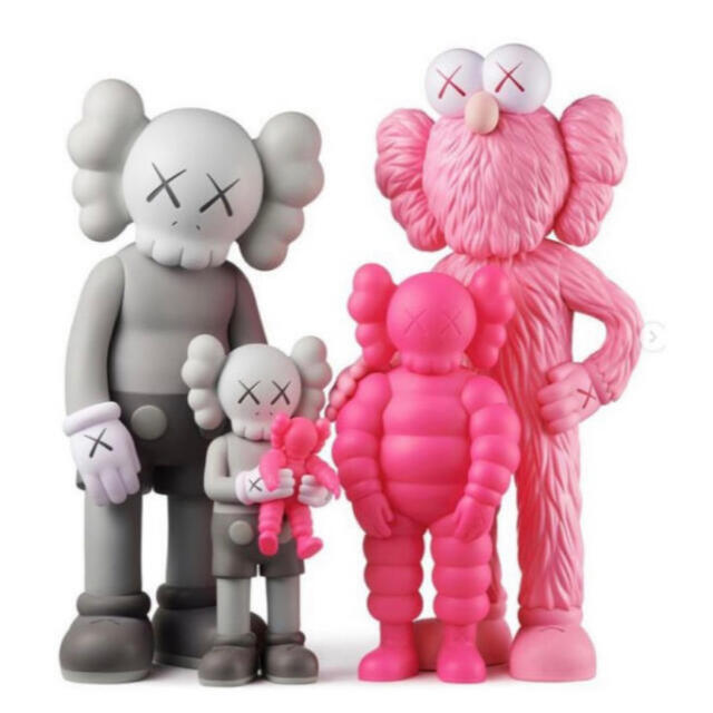 KAWS FAMILY GREY/PINK/FLUORO PINK