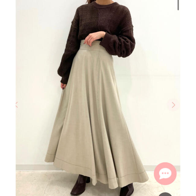 COCO DEAL(ココディール)のCOCODEAL 配色ステッチフレアスカート レディースのスカート(ロングスカート)の商品写真