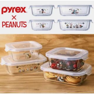 パイレックス(Pyrex)のコストコ　パイレックススヌーピー クリア ガラスストレージ　１箱(容器)