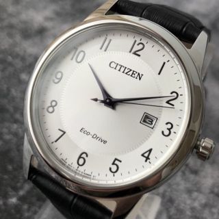 シチズン(CITIZEN)の【新品】シチズン エコドライブ ソーラー CITIZEN クォーツ メンズ腕時計(レザーベルト)