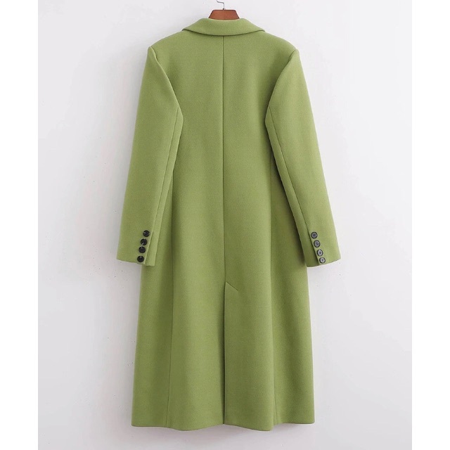 ZARA - 在庫セール📣green チェスターコート ロングコートの通販 ZARA - 在庫セール📣green チェスターコート ロングコートの通販