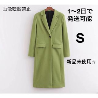 ザラ(ZARA)の在庫セール📣green チェスターコート ロングコート(ロングコート)