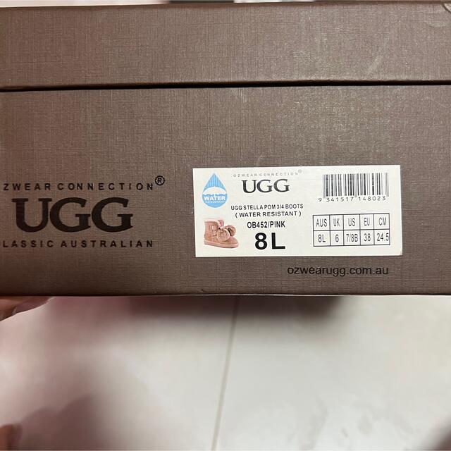 UGG(アグ)のUGG ピンク　ぽんぽんブーツ　Ugg Stella Pom 3/4 boots レディースの靴/シューズ(ブーツ)の商品写真