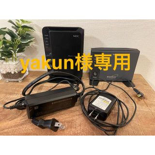 エヌイーシー(NEC)の【yakun様専用 】NEC Aterm 無線LANルータ+コンバーターセット(PC周辺機器)