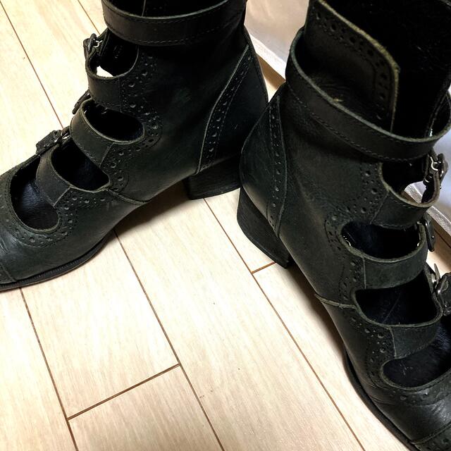 Jane marple ♡ 4連ベルトシューズ L 黒 - ローファー/革靴