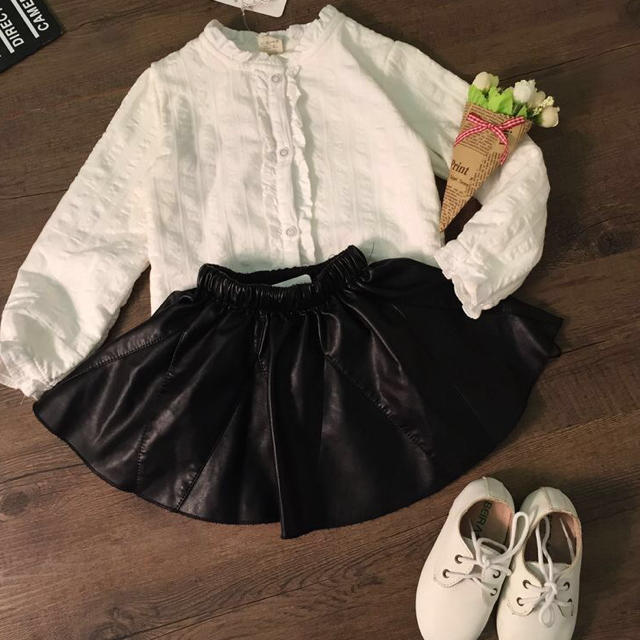 裏ボア 裏起毛 レースブラウス カットソー キッズ/ベビー/マタニティのキッズ服女の子用(90cm~)(ブラウス)の商品写真