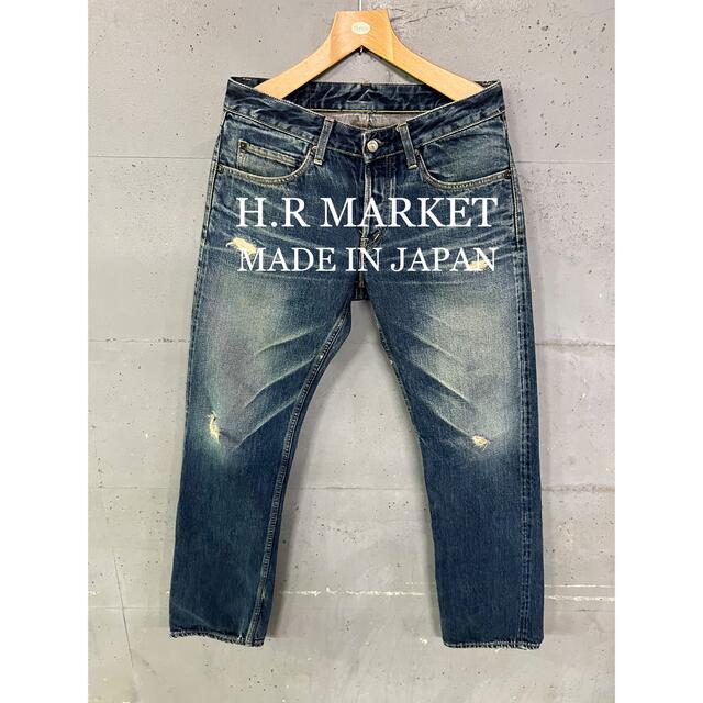 HOLLYWOOD RANCH MARKET - H.R MARKET ダメージ加工セルビッチデニム